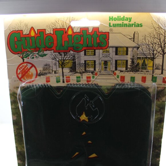 Vtg 1995 Holiday 6 Fire Retardant Luminaries/Candles Christmas Tree Design - Picture 2 of 8
